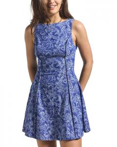 Платье с высоким воротником Cayman Derek Lam 10 Crosby, синий