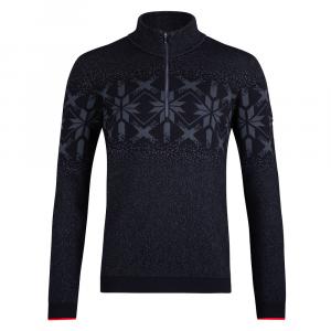 Свитер Newland Courmayeur с застежкой-молнией до середины груди (мужской), Black/Dark Grey