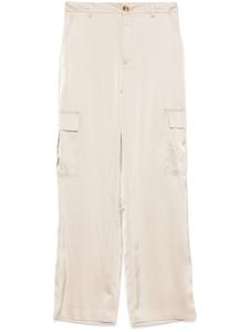 Атласные брюки с высокой посадкой DKNY, нейтральный