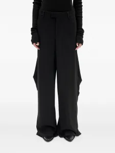 Брюки с драпировкой Ann Demeulemeester, черный