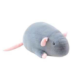 Реалистичная игрушка плюшевая кукла забавный ошеломленный мышонок MAOGEGE, светло-серый