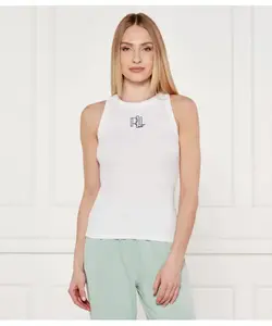 Топ тонаша Slim fit Lauren Ralph Lauren, белый