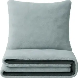 Комплект постельного белья 135x200 см, плюшевый серый с эффектом пузыря, с наволочкой 80x80 см и застежкой-молнией, пушистый и теплый leonado vicenti