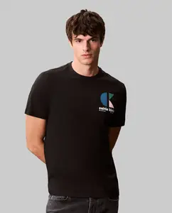 Мужская футболка с принтом Calvin Klein Jeans, черный