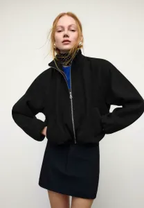 Мягкая на ощупь куртка-бомбер Stradivarius, Black