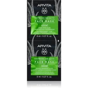 Apivita Express Beauty Алоэ освежающая увлажняющая маска для лица 2x8 мл