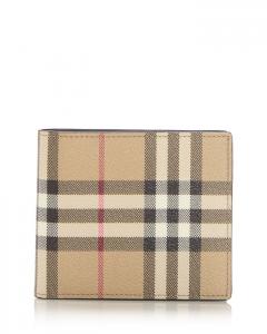 Кошелёк Check Bifold Burberry, коричневый/бежевый