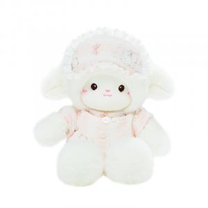 Мягкая игрушка молочный пуф ягненок коллекция пижамных кукол высота 35см длина 17см The Green Party