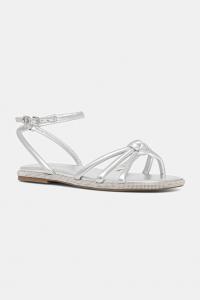 Кожаные сандалии SLONE Guess, серебряный