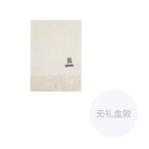 Шарф с бахромой и вышивкой Teddy MOSCHINO, one size