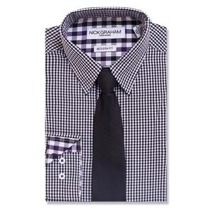 Мужской комплект из классической рубашки и галстука современного кроя Nick Graham