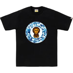 Футболка Bape Abc Busy Works A BATHING APE, черный/синий