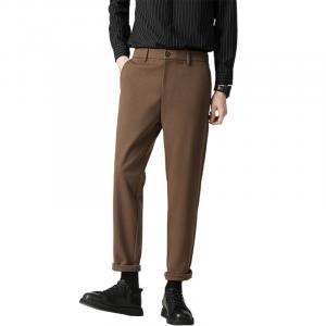 Брюки костюмные мужские утепленные с флисовой подкладкой VanCamel, коричневый