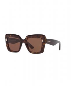 Женские квадратные солнцезащитные очки, Esme TR TR001880 Tom Ford, Tortoise, Brown