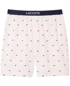 Мужские пижамные шорты для отдыха с принтом "крокодил" Lacoste, красный