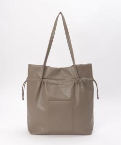 Легкая водоотталкивающая сумка-тоут из искусственной кожи на завязках Ikka, цвет Mocha