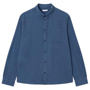 Рубашка из меланжевой фланели, классического кроя Knowledgecotton Apparel, синий