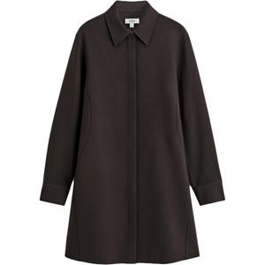 COS Женское платье с длинным рукавом темно-умбра