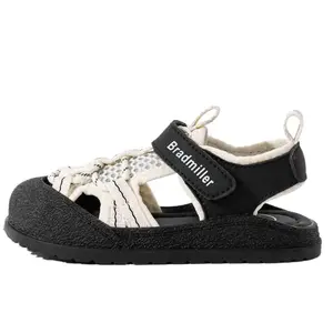 Детские сандалии с низким верхом и противоскользящим покрытием для детей от 3 до 7 лет Bradmiller, черный