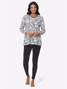 Sieh an! Пижама с принтом белого и черного цвета
