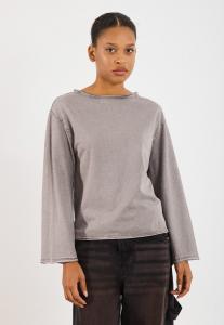 Топ Even&Odd Long sleeved top, Dark Gull Grey Washed/Dark Grey
