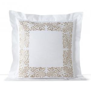 Наволочка SFERRA Saxon, 67х67, коричневый/бежевый