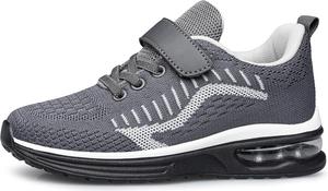 Детские кроссовки Anlarach для малышей, мальчиков и девочек, спортивные беговые кроссовки с воздушной подушкой для малышей/маленьких детей/старших детей, белый/серый