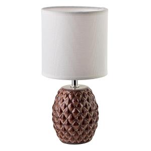 Настольная лампа, темно-коричневая, 10/14/28,5 см, керамика Mondex, темно-коричневый