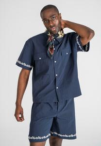 Рубашка на пуговицах Shirt PROHIBITED, темно-синий