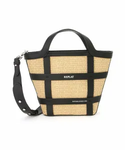 (W) Мини-сумка-тоут из рафии