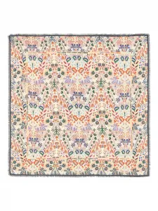 Шарф с бахромой и цветочным принтом Bimba Y Lola, нейтральный