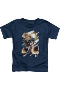 Футболка с коротким рукавом для малышей Justice League of America Supergirl #1 Gildan, темно-синий