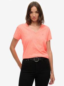 Slub футболка с вышивкой от Studios Superdry, Fluro Coral