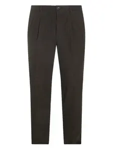 Плиссированные брюки в клетку Incotex, коричневый