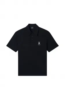 Поло с логотипом Armani Exchange, черный