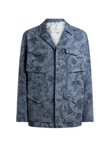 Куртка с цветочным принтом Etro, синий