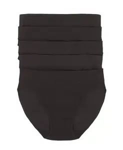 Женские трусы-слипы из пима-хлопка, 5 штук Felina, черный