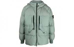 Пуховик мужской зеленый Stone Island, зеленый