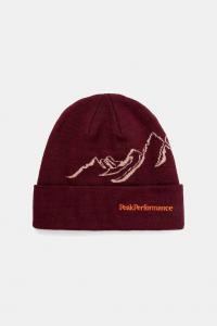 Шапка из смесовой шерсти Peak Performance, бордовый