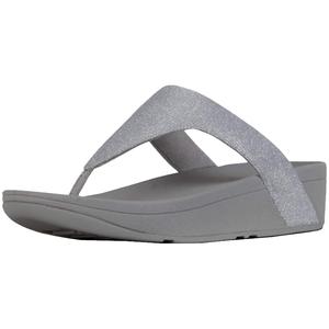 Сандалии FitFlop Lottie Glitzy Toe Post серебряный  R25-011-050 Women's Fitflop, серебряный