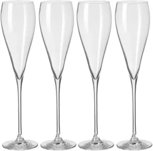 Бокалы для шампанского Fink "PREMIO", (набор, 4 шт.), бокал для шампанского, флейта для шампанского, набор из 4 шт., прозрачный Ø 6х28 см, цвет transparent