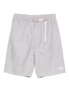 Клетчатые шорты с карманами на молнии The North Face, серый