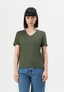 Футболка Selected Femme SLFESSENTIAL V NECK TEE, Deep Depths/Green