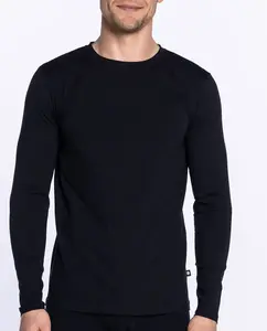 Мужская футболка с длинным рукавом и круглым вырезом Punto Blanco, черный