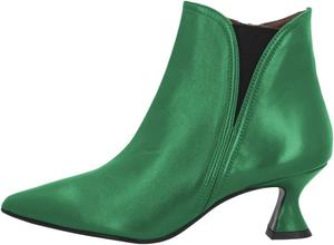 Женские стильные ботильоны с острым носком, эластичные, с боковой молнией, низким каблуком, классические, повседневные, удобные, размеры 4-16 US Wansseny, Green