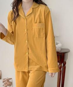 Aimoha -select-/Вельветовая рубашка с длинными рукавами и длинные брюки. Домашняя одежда Aimoha - Select -, цвет Yellow