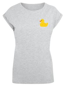 Футболка с коротким рукавом Желтая резиновая уточка серого цвета в крапинку F4NT4STIC