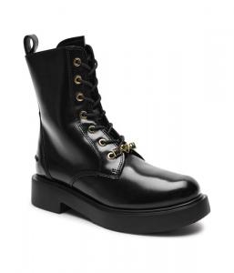 Ботильоны кожаные Love Moschino City 40, черный