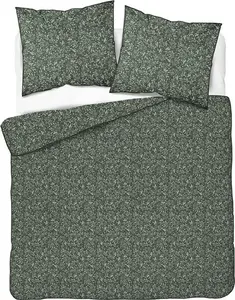 Постельное белье, перкаль, с кантом, элегантное 160x200 5588a Зеленый, листья Detexpol