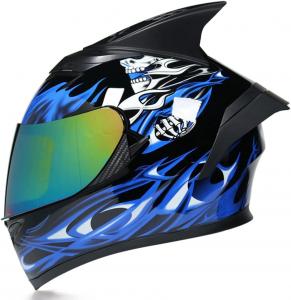 Шлем мотоциклетный Ceglia Motorcycle Full Face, черный / синий